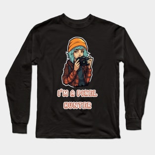 Lens Queen: Pixel Hunter Long Sleeve T-Shirt